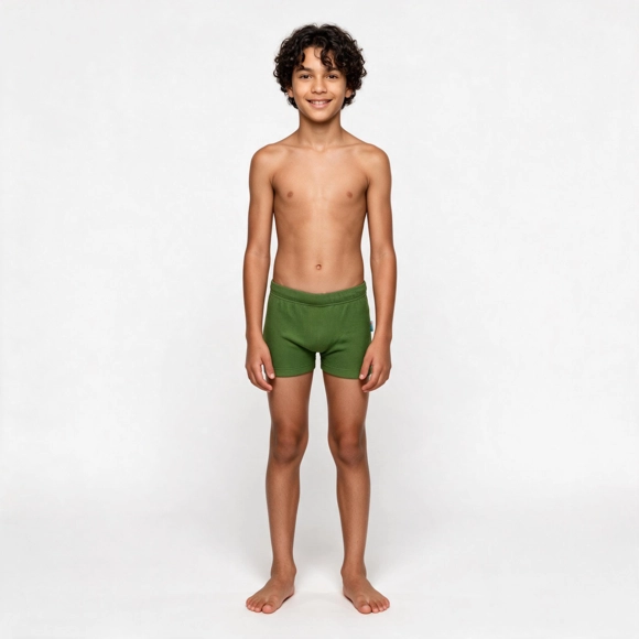 Shorts Praia Liso Juvenil Lycra Trabalhada Proteção Uv 50+ Tip Top