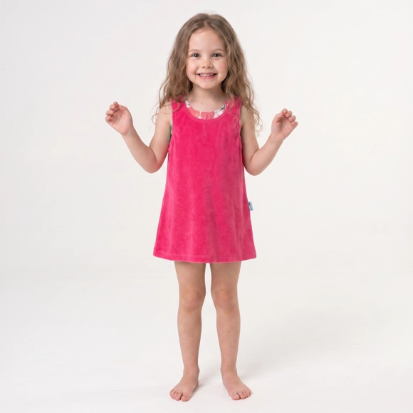 Saída De Praia Kids Rosa Atoalhado Tip Top