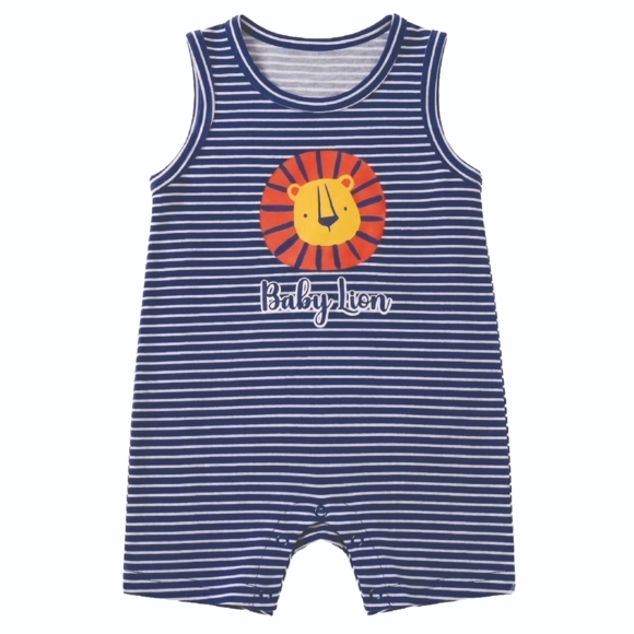 Banho De Sol Listrado Bebê Malha Peach Skin Tip Top
