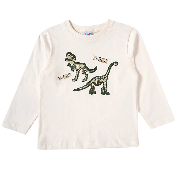 Camiseta Manga Longa Kids Dino Meia Malha Tip Top