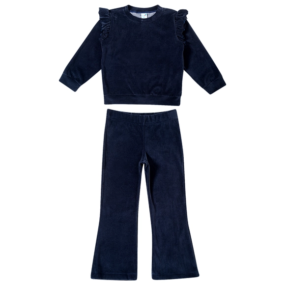 Conjunto Comprido Kids Marinho Plush Tip Top