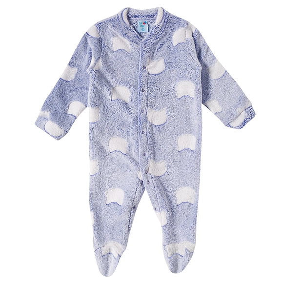 Pijama Macacão Bebê Gatinha Fleece Brilha No Escuro Tip Top