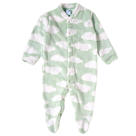 Pijama Macacão Bebê Nuvens Fleece Brilha No Escuro Tip Top