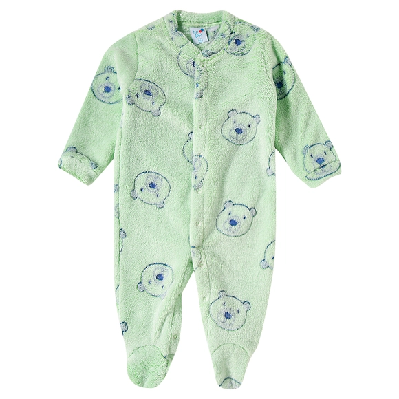 Macacão Bebê Ursinho Fleece Brilha No Escuro Tip Top