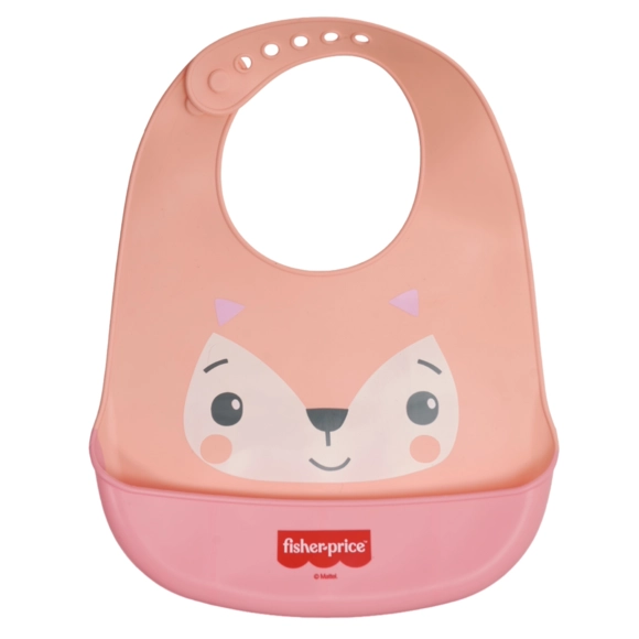Babador De Silicone Com Pega Migalhas Fun Time Fisher Price
